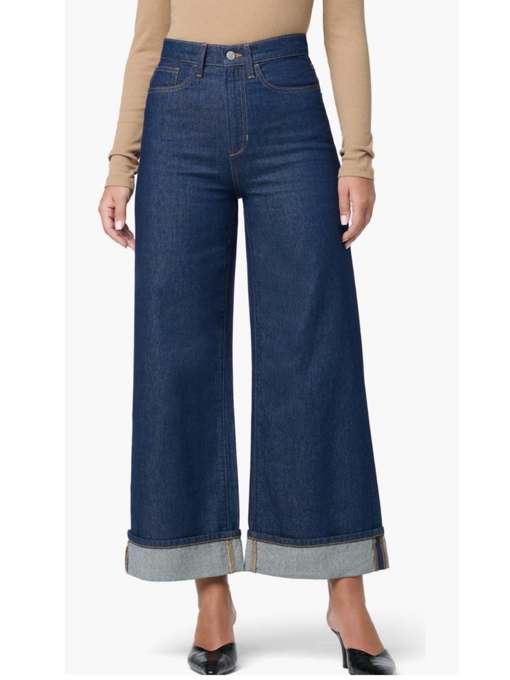 NWT Joe’s Wide Leg Cuffed Ankle Jeans Size 25